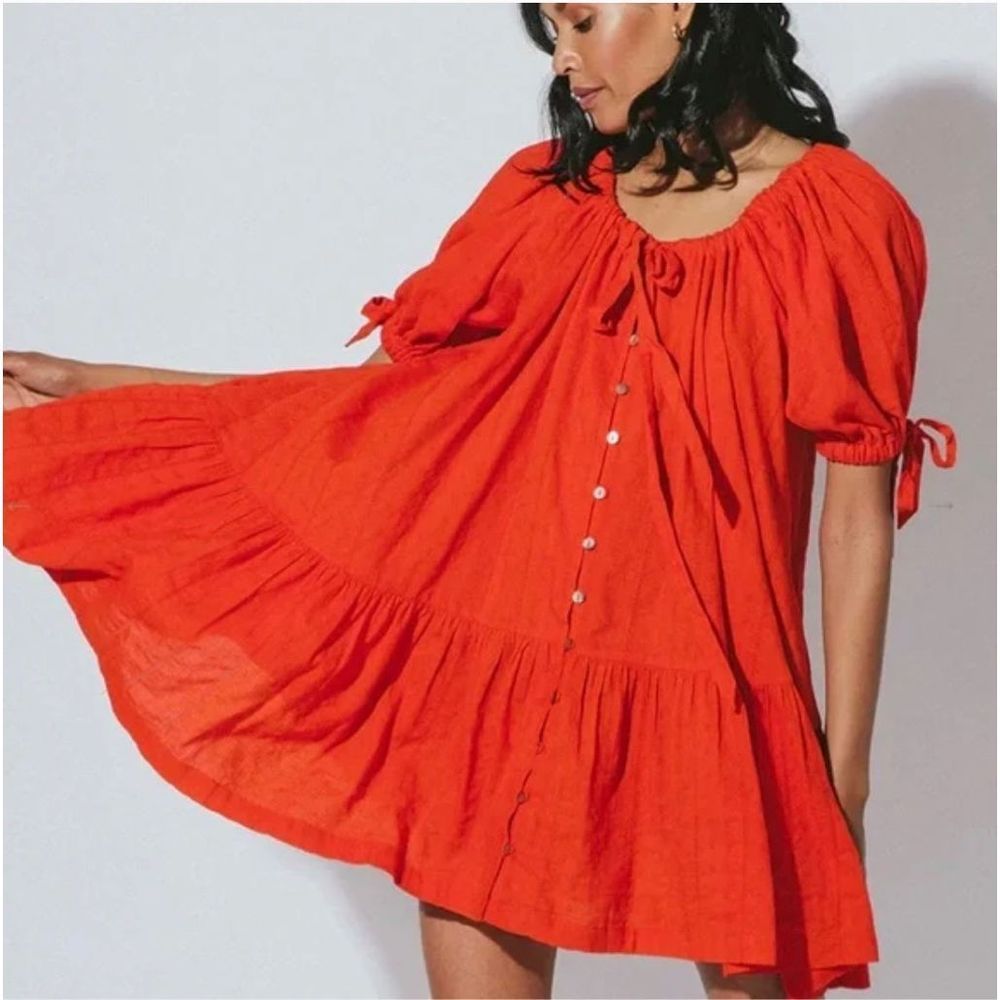 CLEOBELLA Emmeline Mini Dress in Cherry - size XS